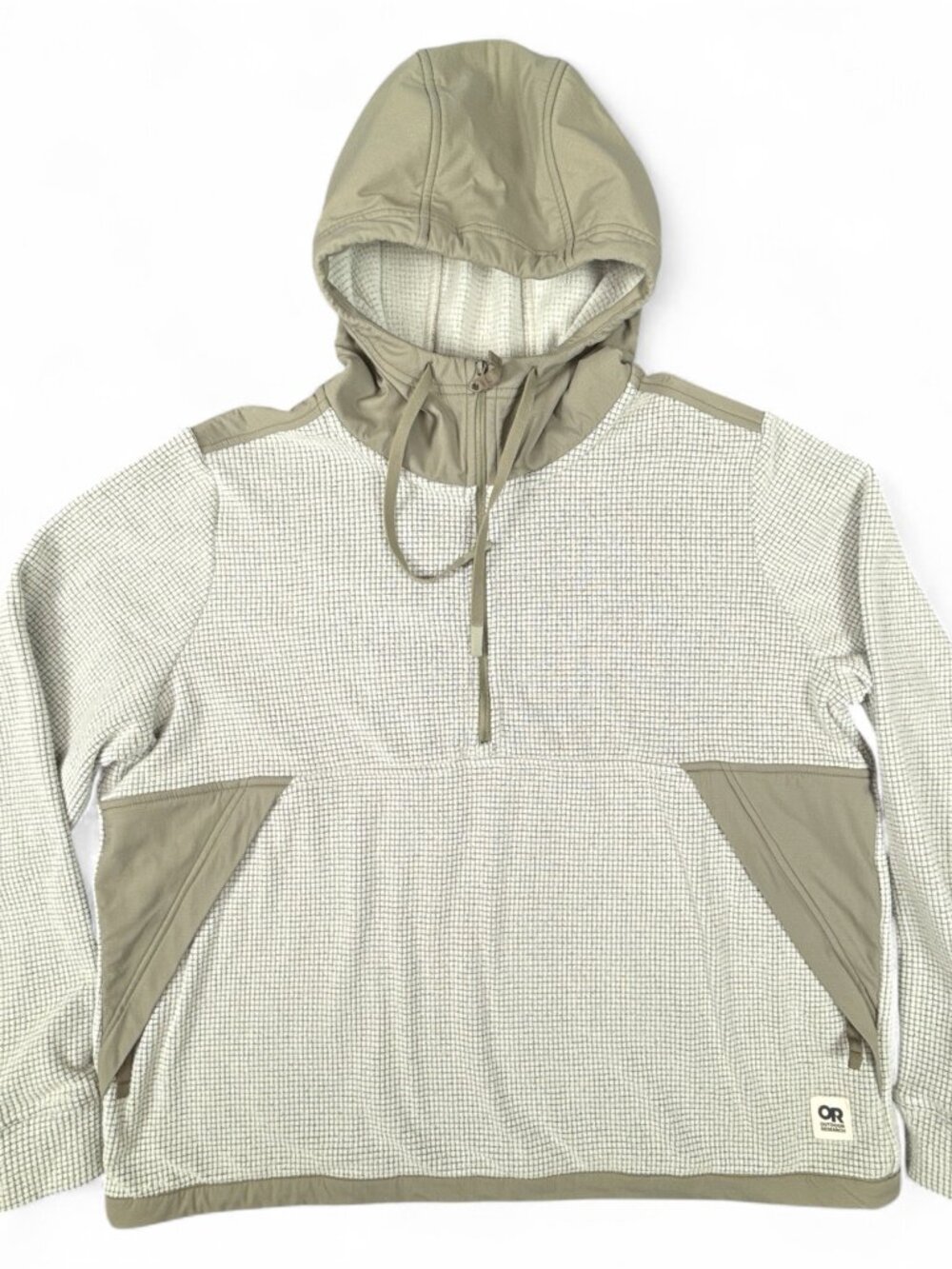 Outdoor Research Women Trail Mix Pullover Hoodie XL Tan Fleece